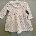 Baby Girl 0-3 months Matalan White Floral Long Sleeve Dress BNWT(20 32)