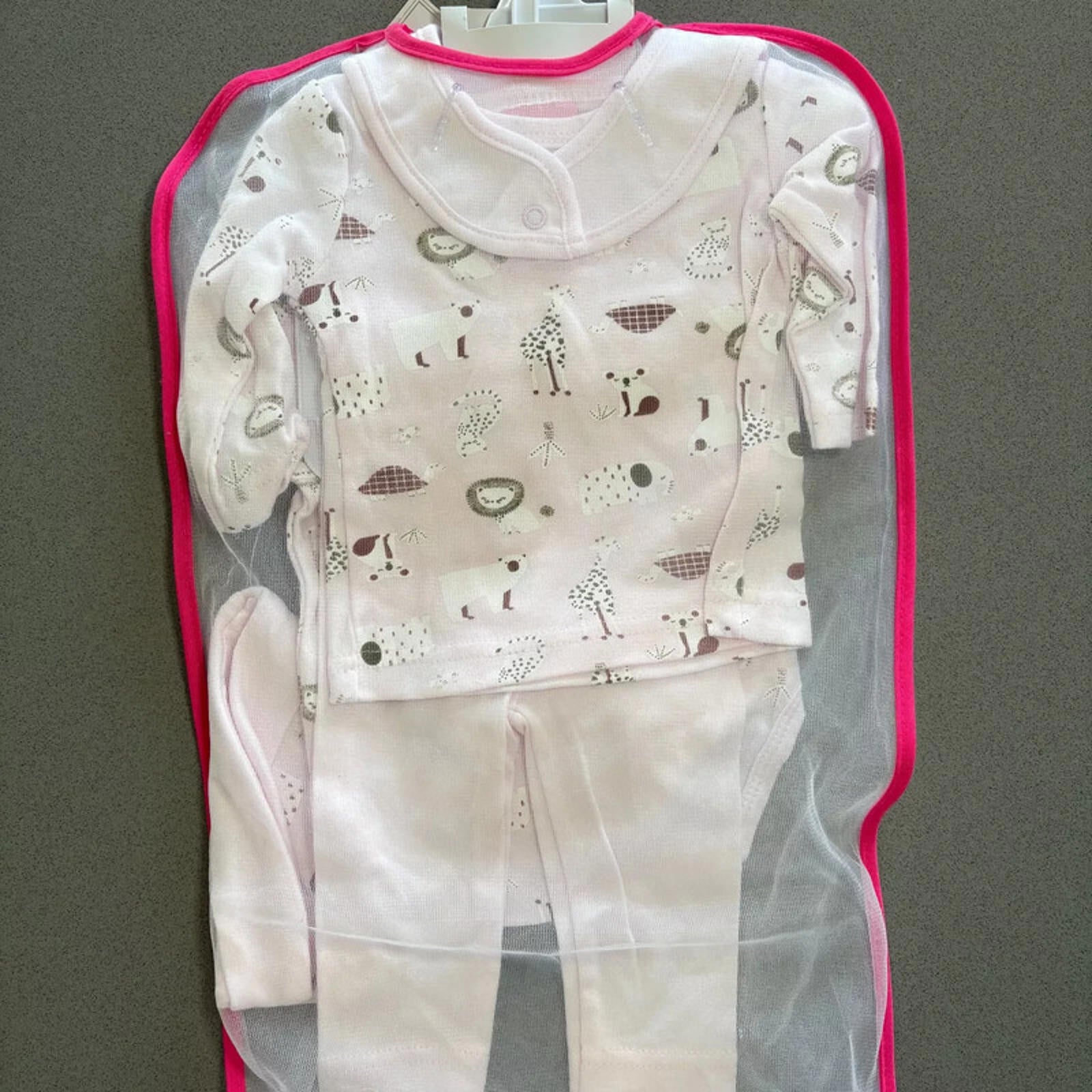 Baby Girl 3-6 months Bebe Bonito 6 Piece Layette Set Pink BNWT New (47 21)