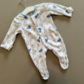 Baby Boy First Size 4.1 kg George White Blue Dinosaur Sleepsuit Babygrow (28 04)