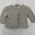 Baby Girl 3-6 months F&F Grey Matinee Jacket Cardigan (34 14)