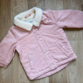 Baby Girl 0-3 months F&F Pink Corduroy Jacket with Borg Style Lining (42 31)