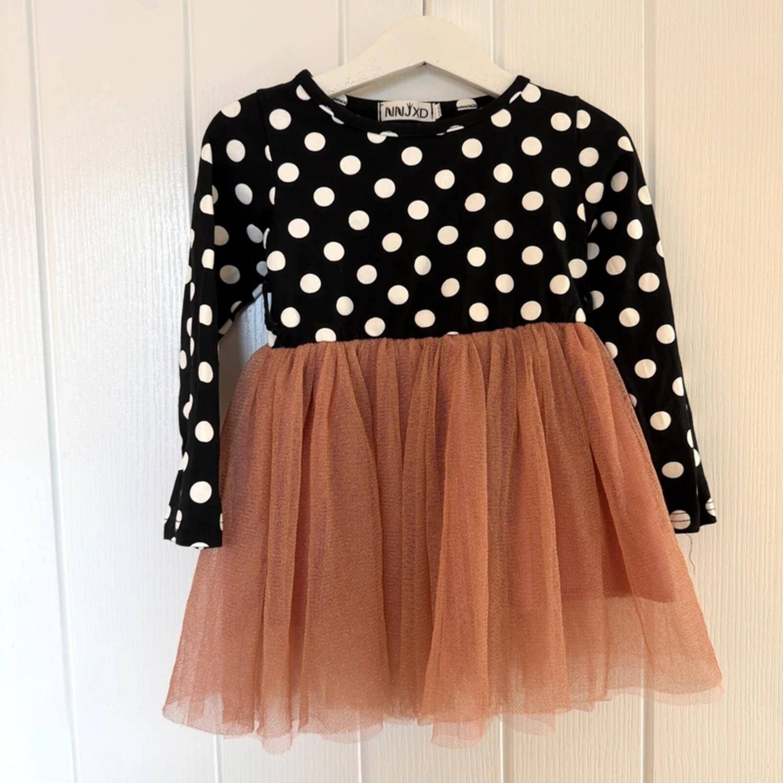 Girl Size 100 (3 years) NNJXD Spotty Tulle Skirt Dress (25 02)
