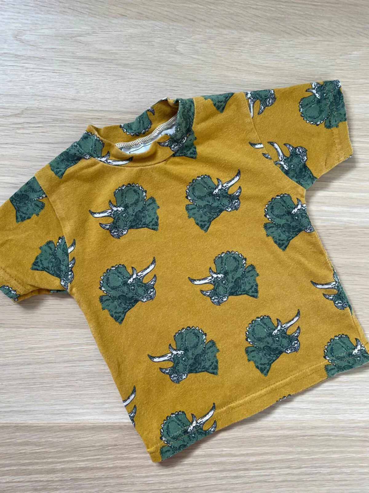 Baby Boy 6-9 months Play Cotton Green Yellow Dinosaur  T-shirt (35 18)