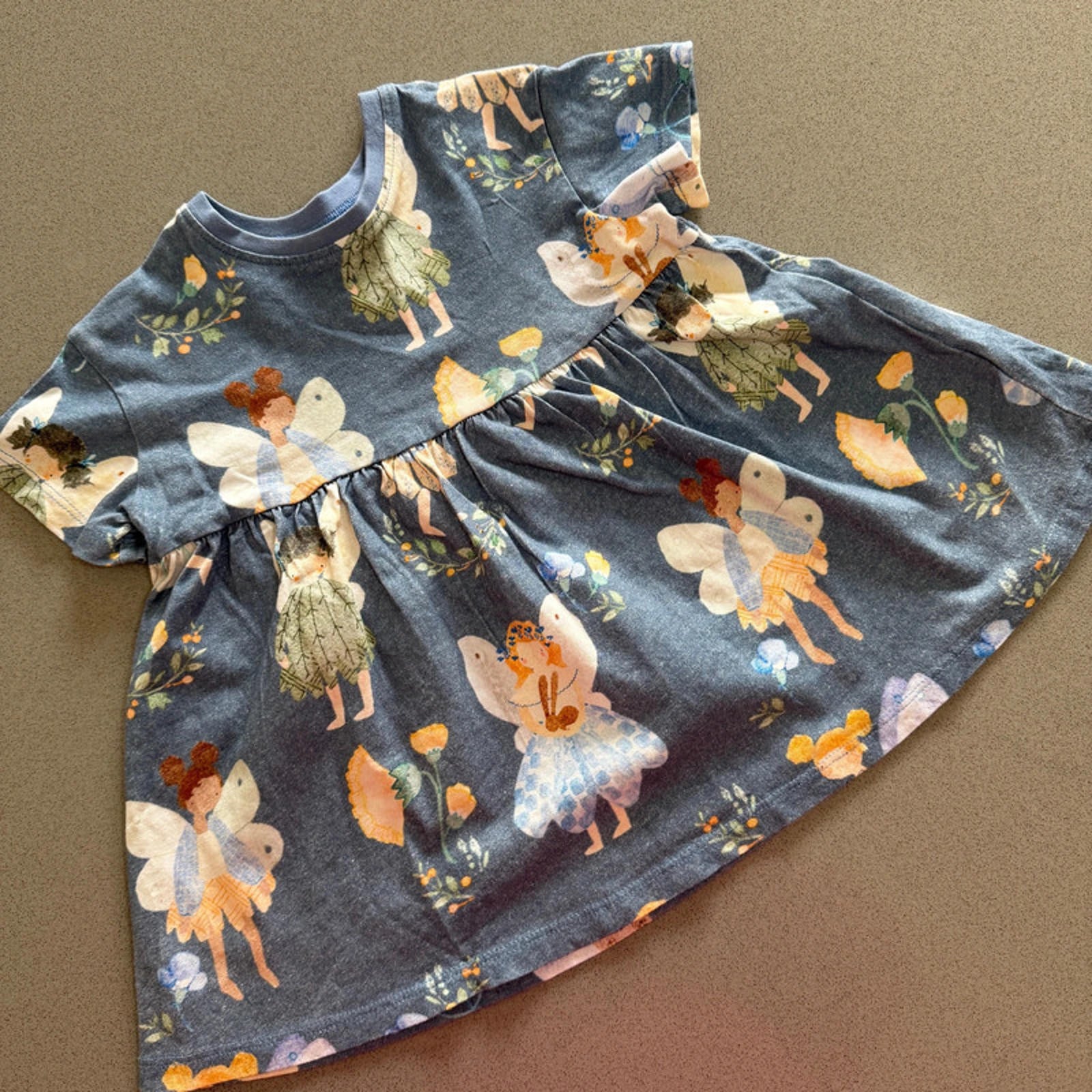 Baby Girl 6-9 months Next Blue Short Sleeve Fairy Dress (50 02)