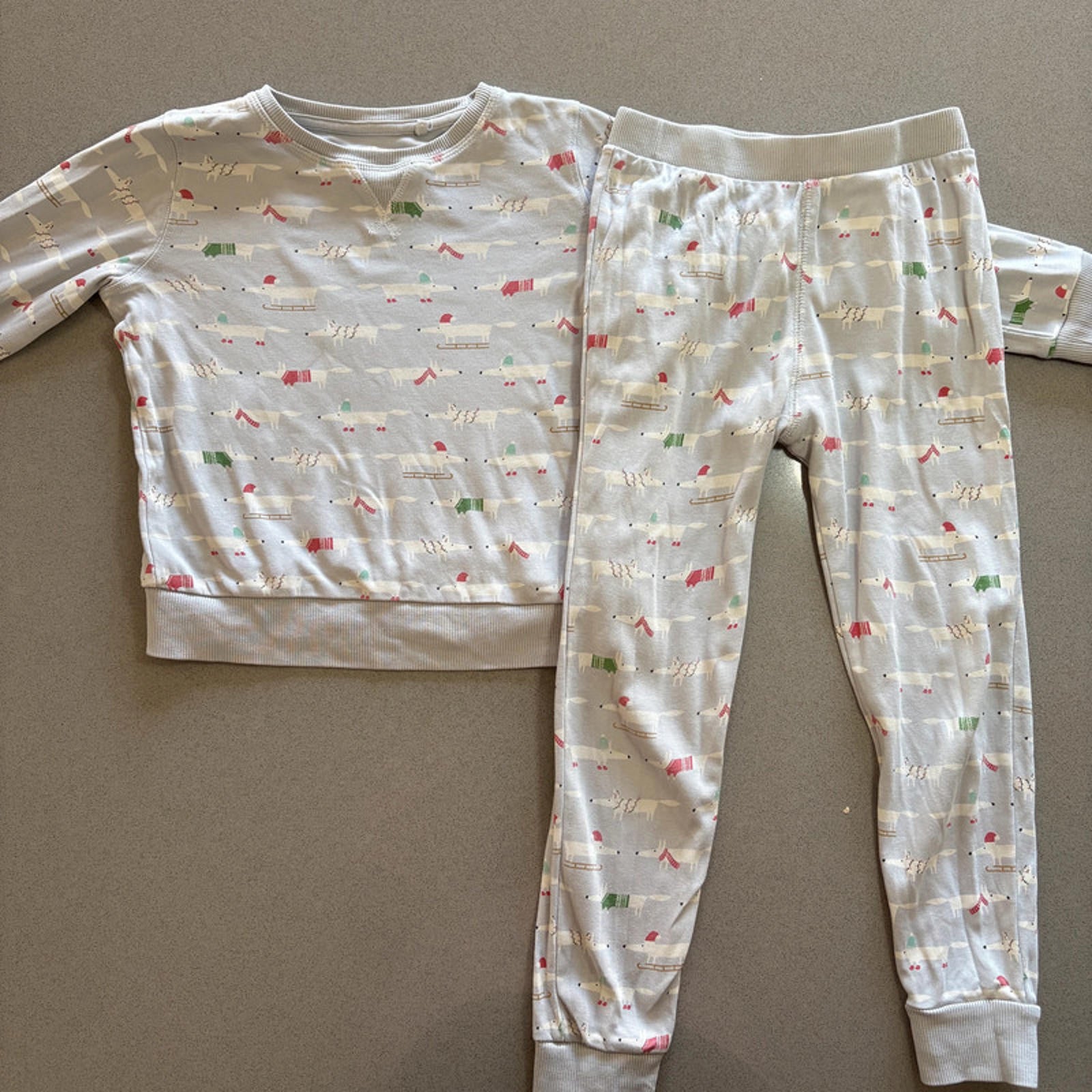 Boy age 6 years Next Grey Long Sleeve Pajama Set Dogs (48 14)