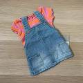Baby Girl 0-3 months Primark Blue Denim Pinafore Dungaree Dress Set BNWT (15 16)