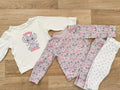 Baby Girl 3-6 months Disney Angel Lilo & Stitch 2 Pair Lilac Long Sleeve Pajamas
