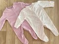 Baby Girl 1 month 4.5 Kg Primark Set of 2 Pink Star Babygrow Sleepsuits (21 21)