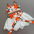 Baby Girl 3-6 months White Orange Summer 2 Piece Skirt Outfit (21 22)