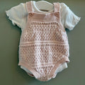 Baby Girl 0-3 months F&F Pink knitted short romper Outfit Set (19 28)