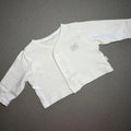 Baby Boy Girl 0-3 months Marks & Spencer White Petit Bebe Jersey Cardigan (5519)