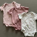 Baby Girl 3-6 months TU Set 3 Short Sleeve Bodysuits (63 25)