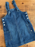 Girl age 4 years Mintie by Mint Velvet blue denim dungaree dress