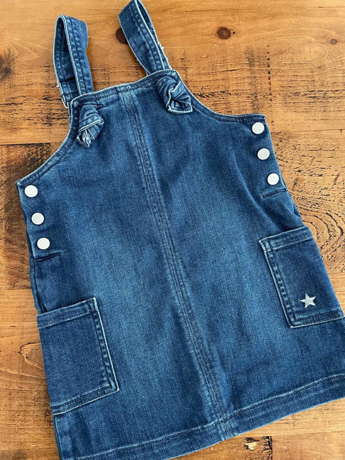 Girl age 4 years Mintie by Mint Velvet blue denim dungaree dress