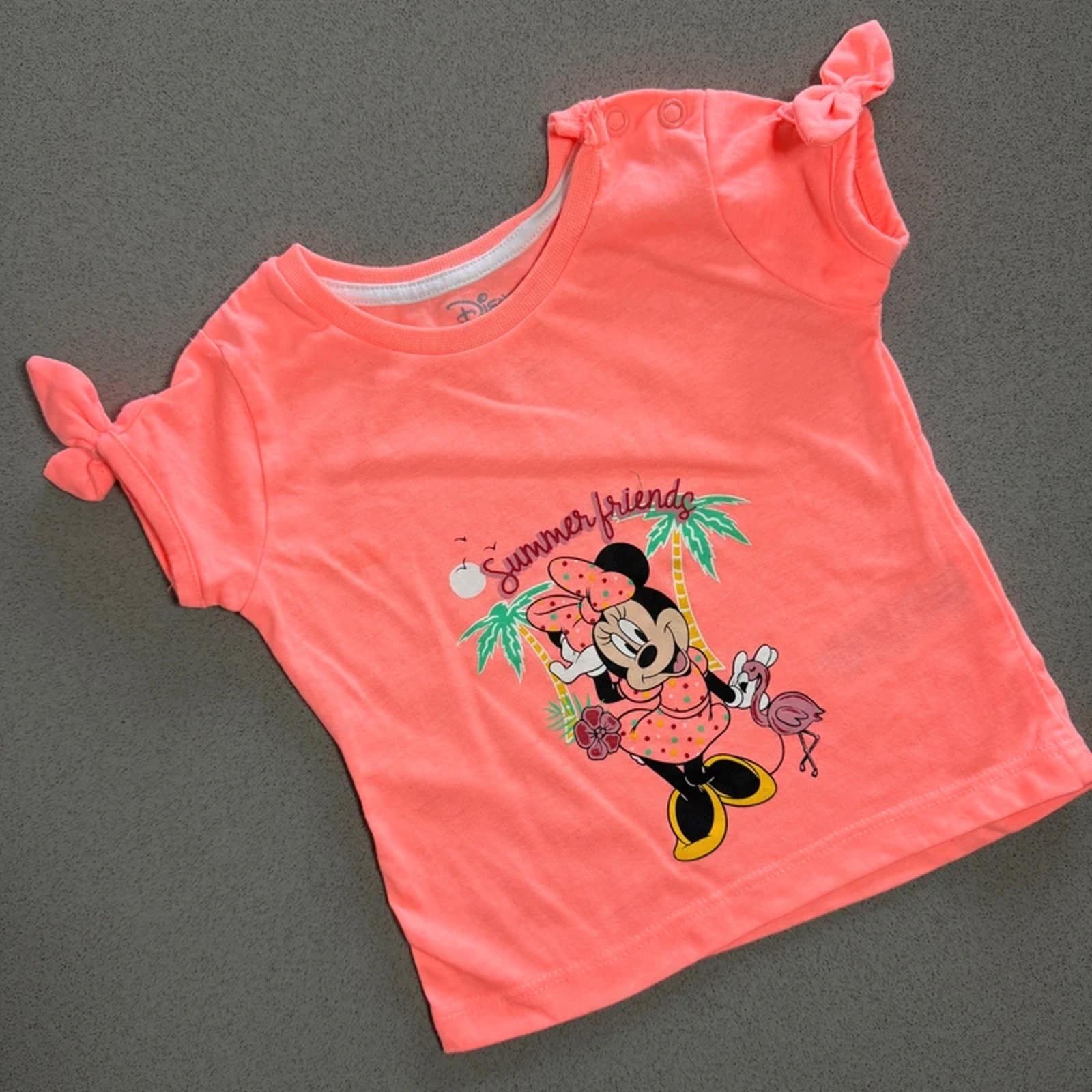 Baby Girl 3-6 months Disney Pink Minnie Mouse Short Sleeve T-shirt (54 10)
