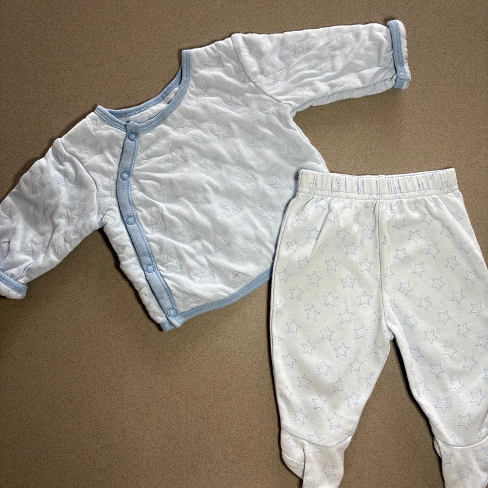 Baby Boy 0-3 months Nutmeg Blue Star 2 Piece Outfit (25 32)