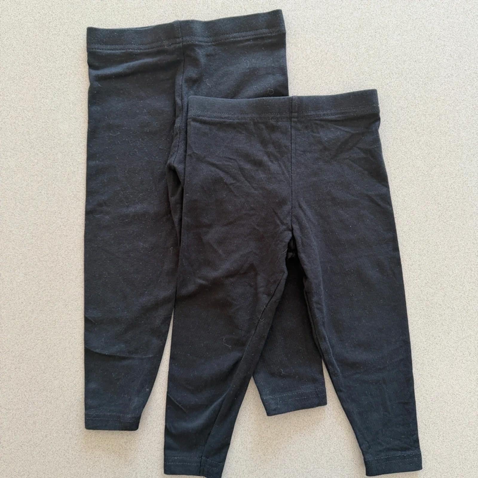 Baby Girl 18-24 months Primark 2 Pairs Black Leggings (58 01)
