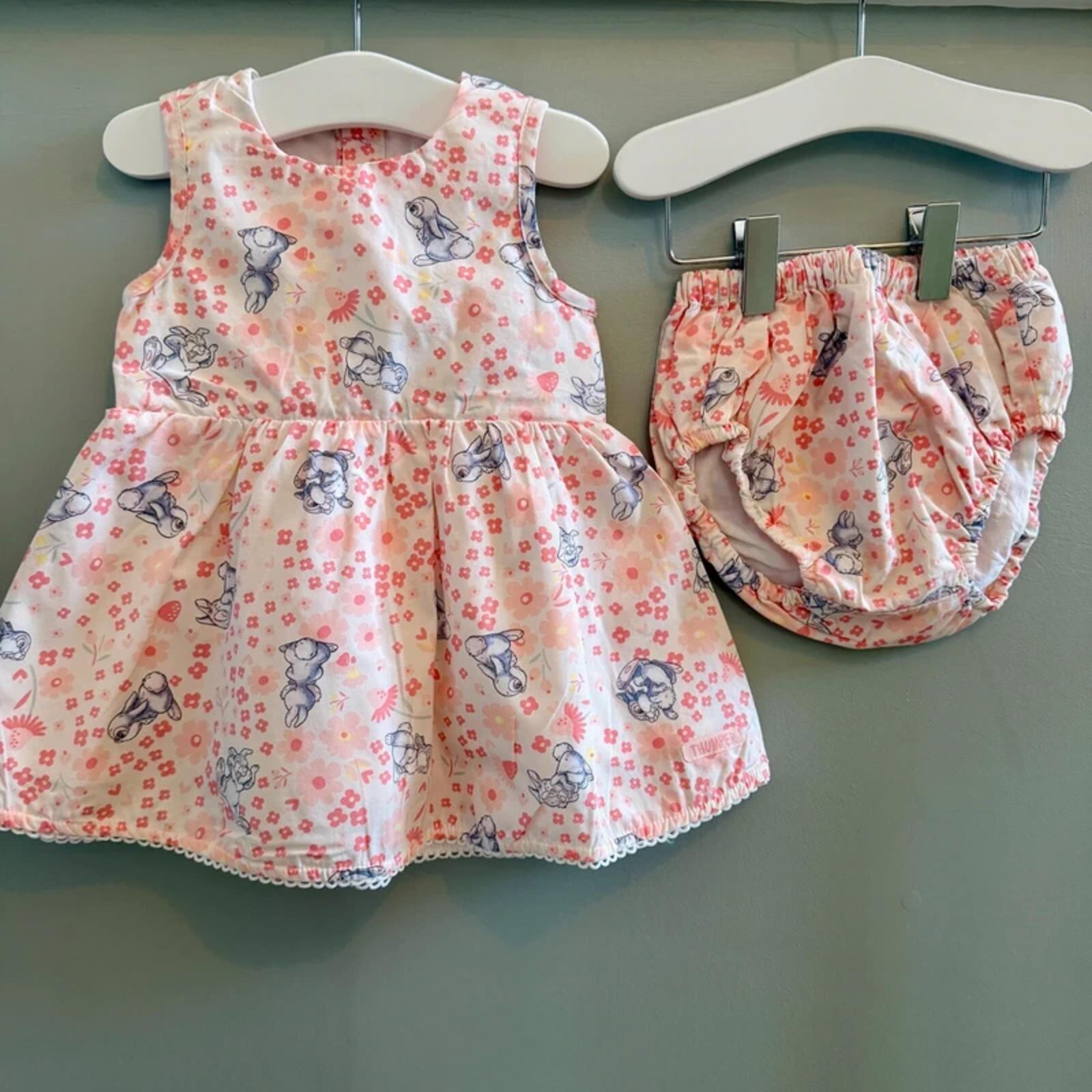 Baby Girl 6-9 months Disney Baby Smart Thumper Lined Dress Set (56 11)