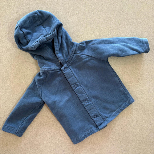 Baby Boy 0-3 months Next Blue Popper Fastening Hoodie Good Things Happen (46 35)
