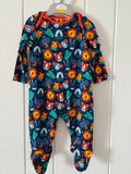 Baby Boy 3-6 months Mini Club Blue Animal Sleepsuit Babygrow BNWOT New (32 13)