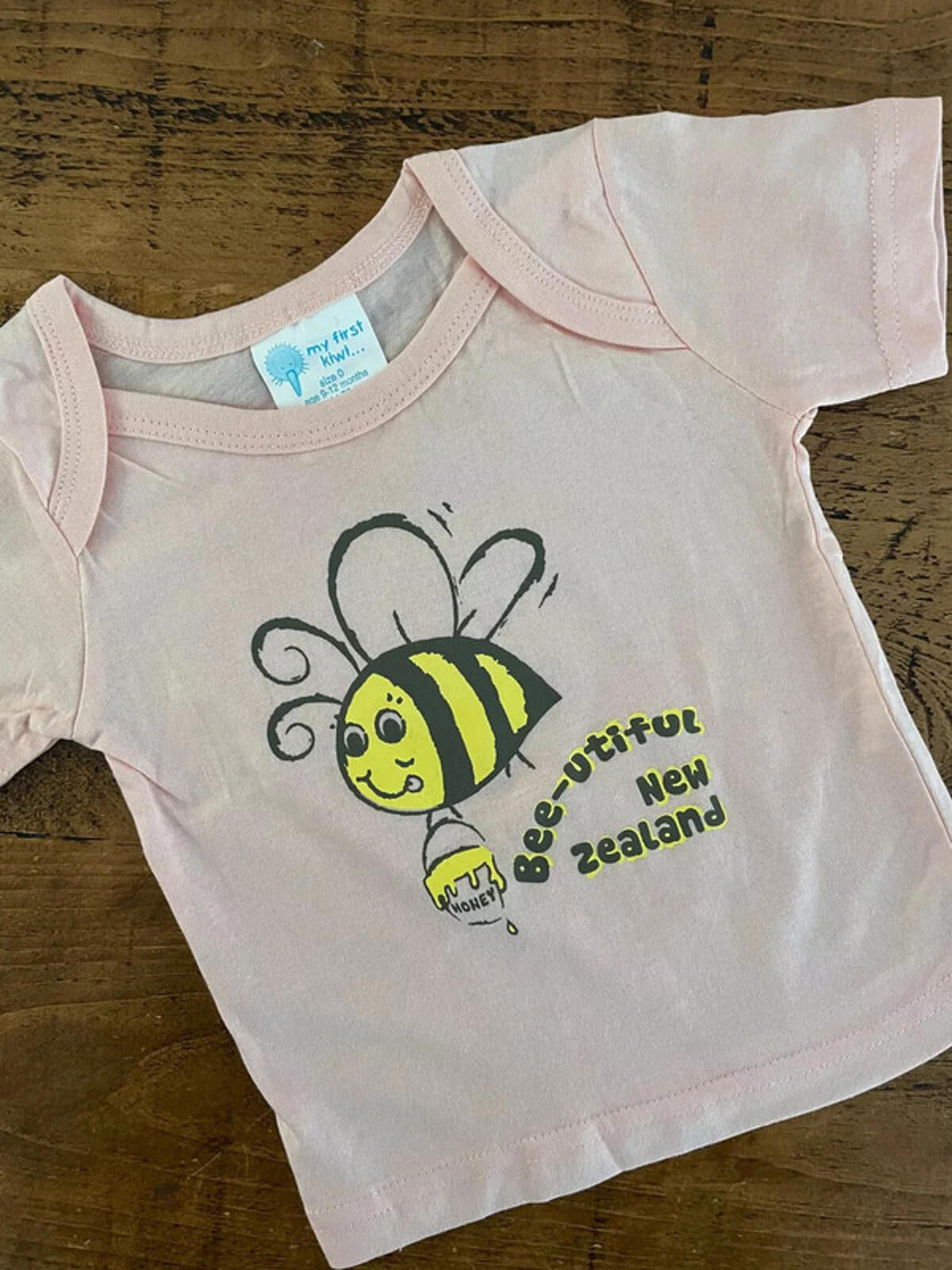 Baby Girl 9-12 months Pink Short Sleeve NEW Zealand T-Shirt (43 23)