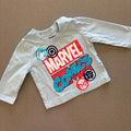 Baby Boy 0-3 months Marvel Primark Long Sleeve Blue T-shirt (23 20)