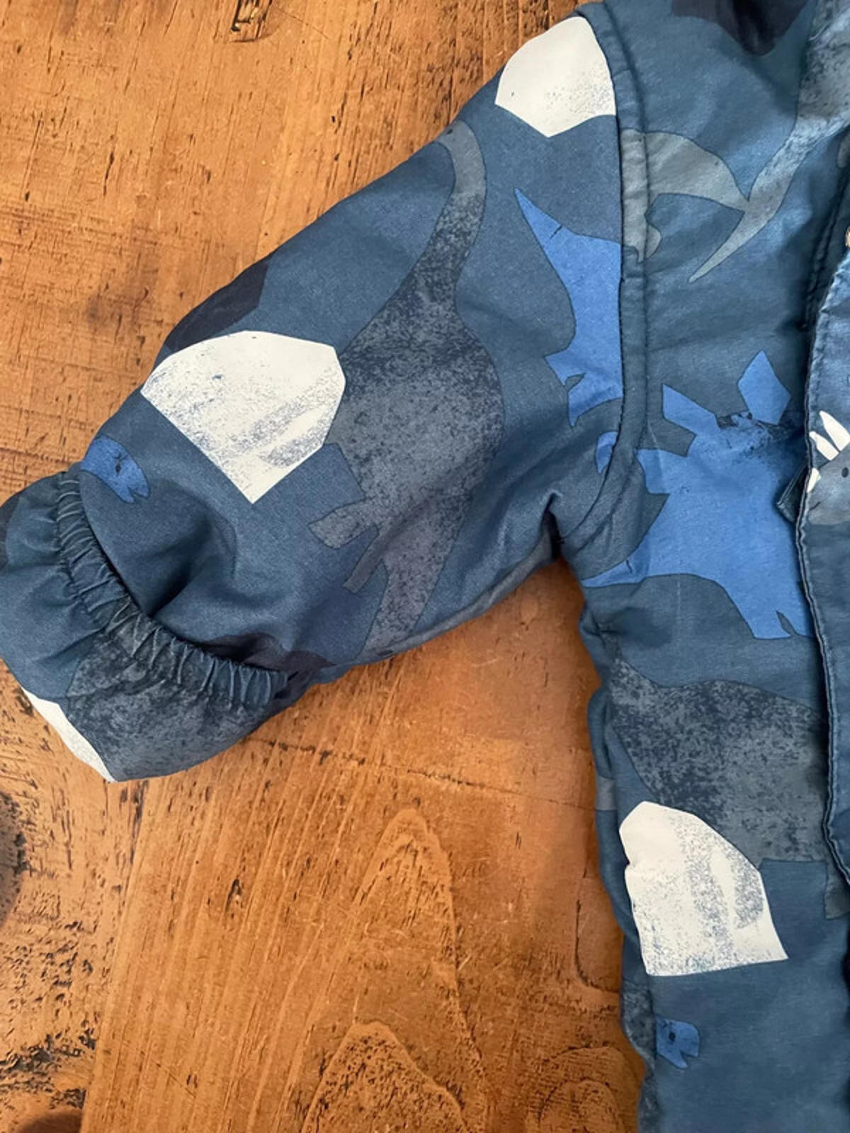 Baby Boy 0-3 months Marks and Spencer Blue Dinosaur Hooded Snowsuit  (54 31)