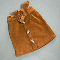 Baby Girl 9-12 months Pat Pat Brown Corduroy Skirt with Buttons (31 30)