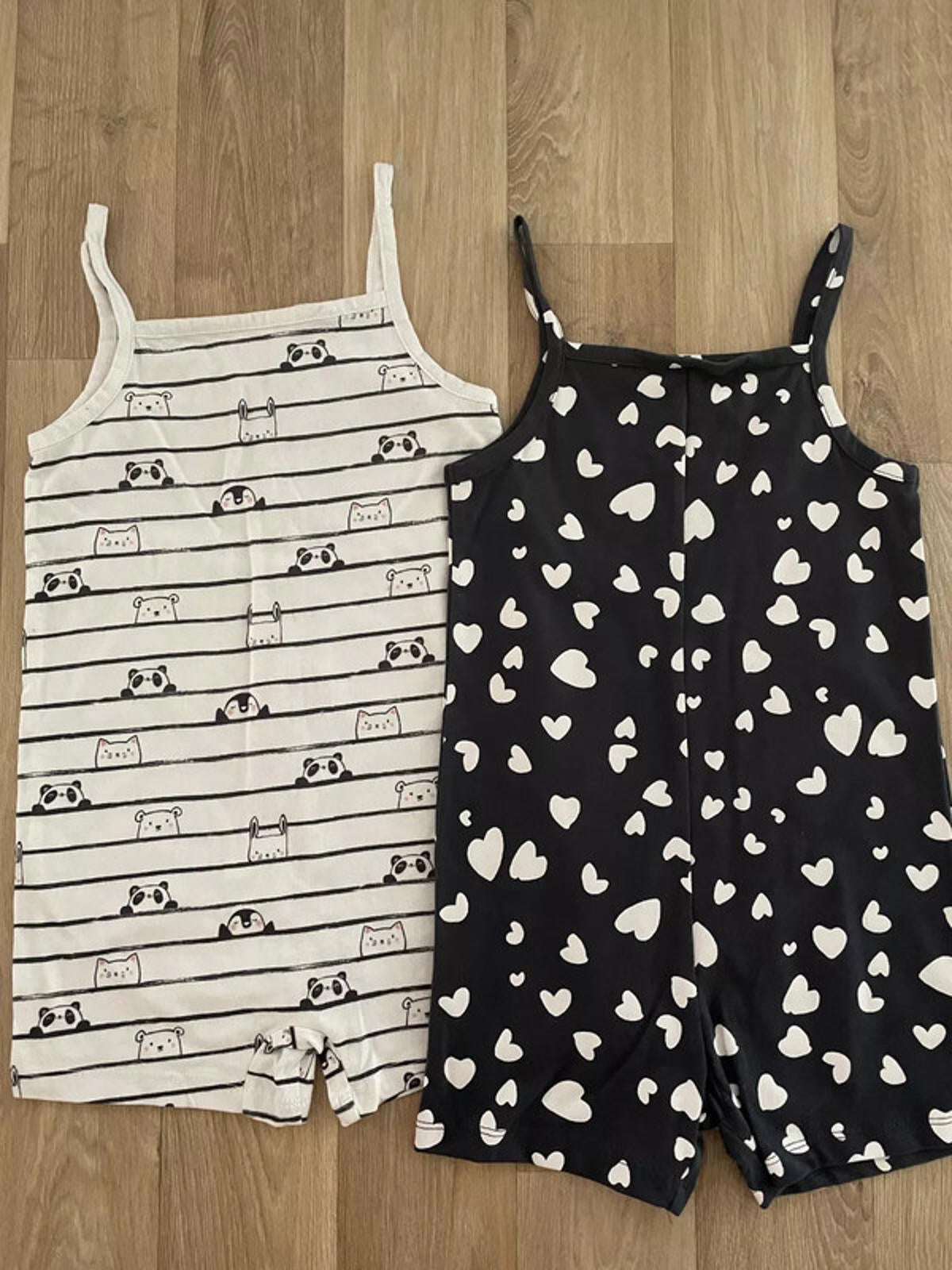 Young Girl age 2-3 years George Set of 2 Short Summer Strappy Jumpsuits