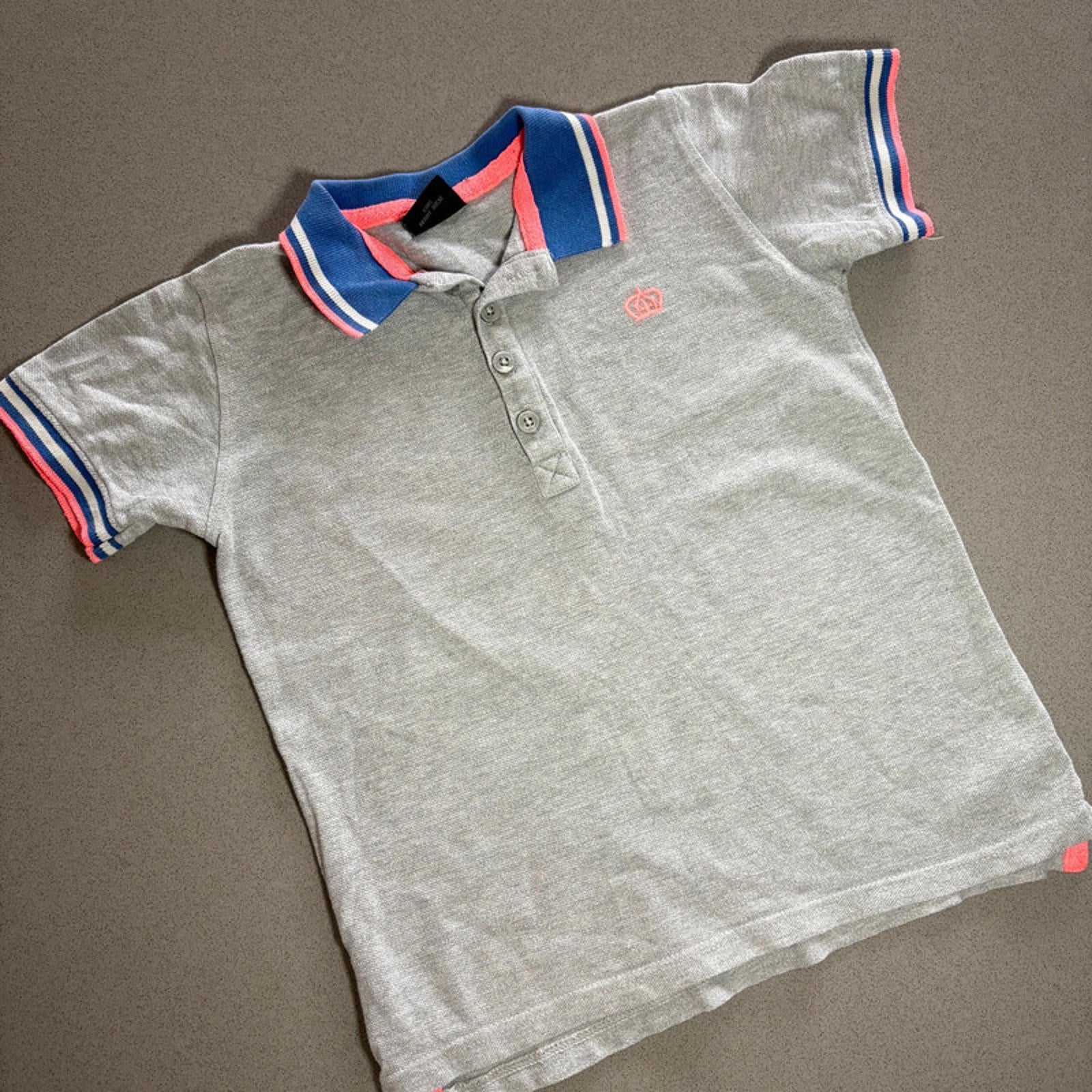 Boy age 5 years Next Grey Short Sleeve Polo Shirt (23 06)