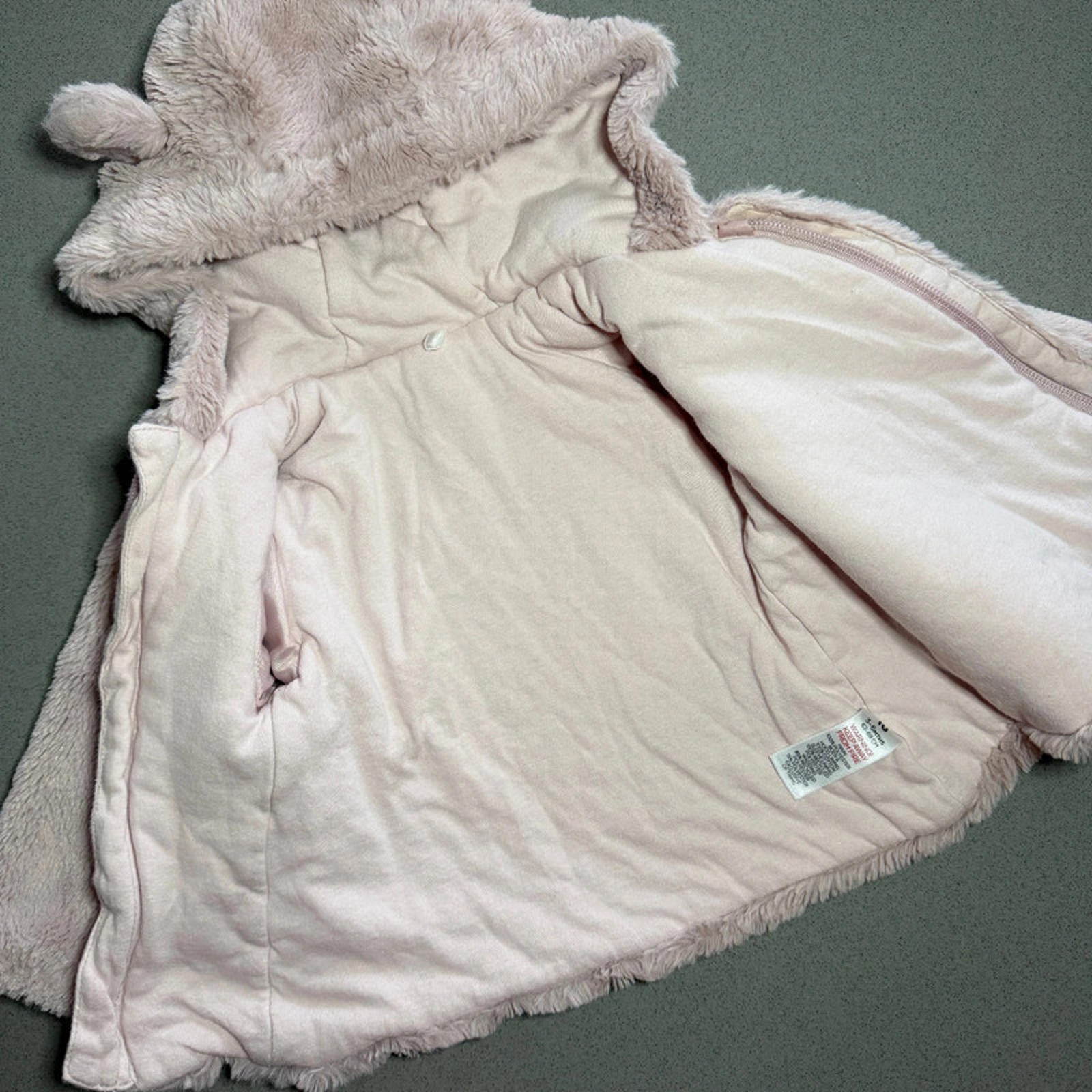 Baby Girl 3-6 months TU Blush Faux Fur Lined Hooded Coat Jacket (61 50)
