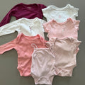 Baby Girl 3-6 months Mixed Brands Bundle 7 Bodysuits (23 34)