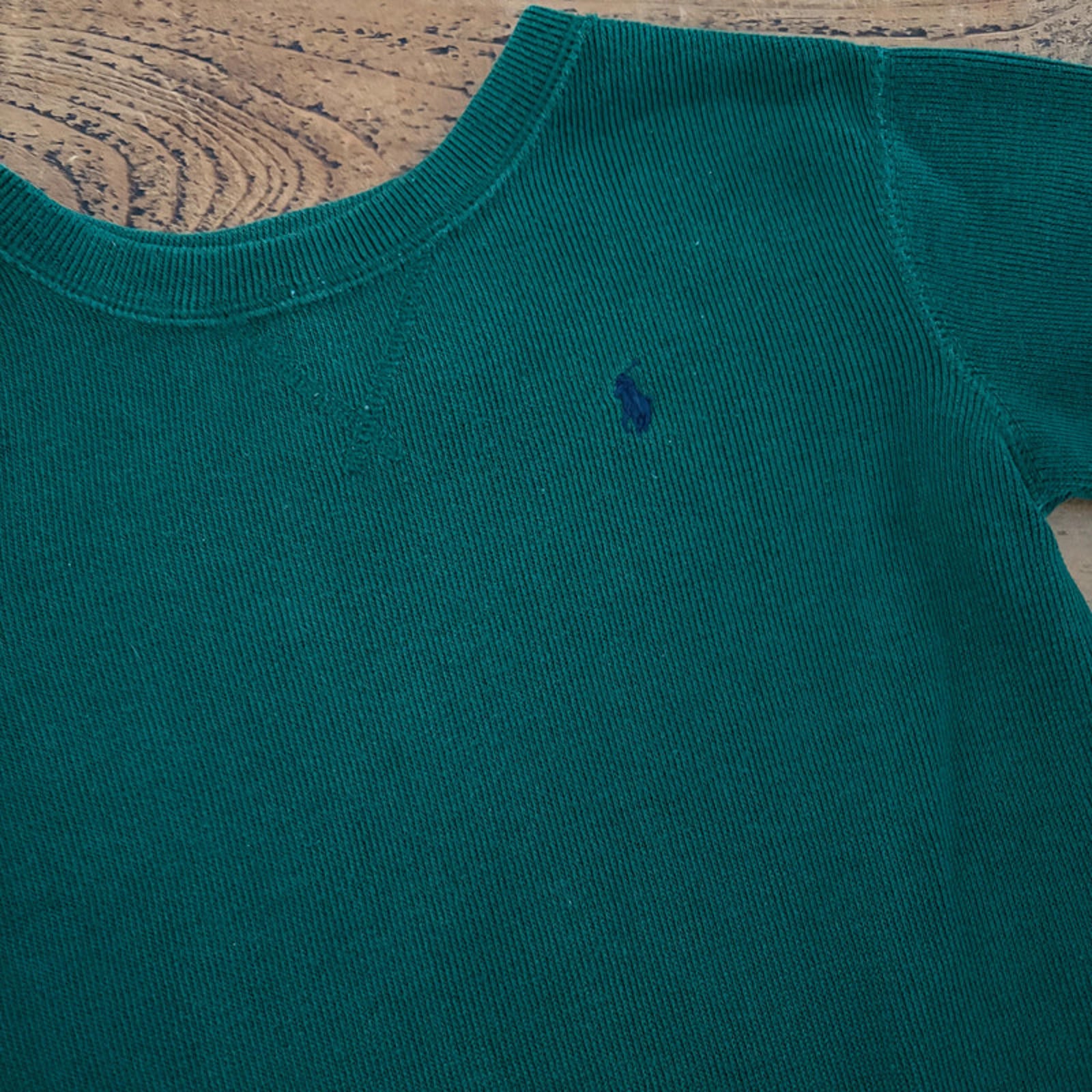 Young Boy age 3 3T Ralph Lauren Polo Green Ribbed Pullover Sweatshirt (21 17)