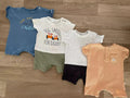 Baby Boy 3-6 months Bundle 4 Short Rompers Primark F&F Mini Cuddles M&Co (22 08)