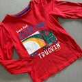 Boy age 5-6 years TU Long Sleeve Red Keep On Truckin' T-shirt (23 22)