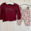 Baby Girl 3-6 months George 2 Piece Bunny Floral Themed Outfit (29 05)