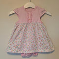 Baby Girl 0-3 months Nutmeg Pink Floral Dress with Integral Bodysuit (59 32)
