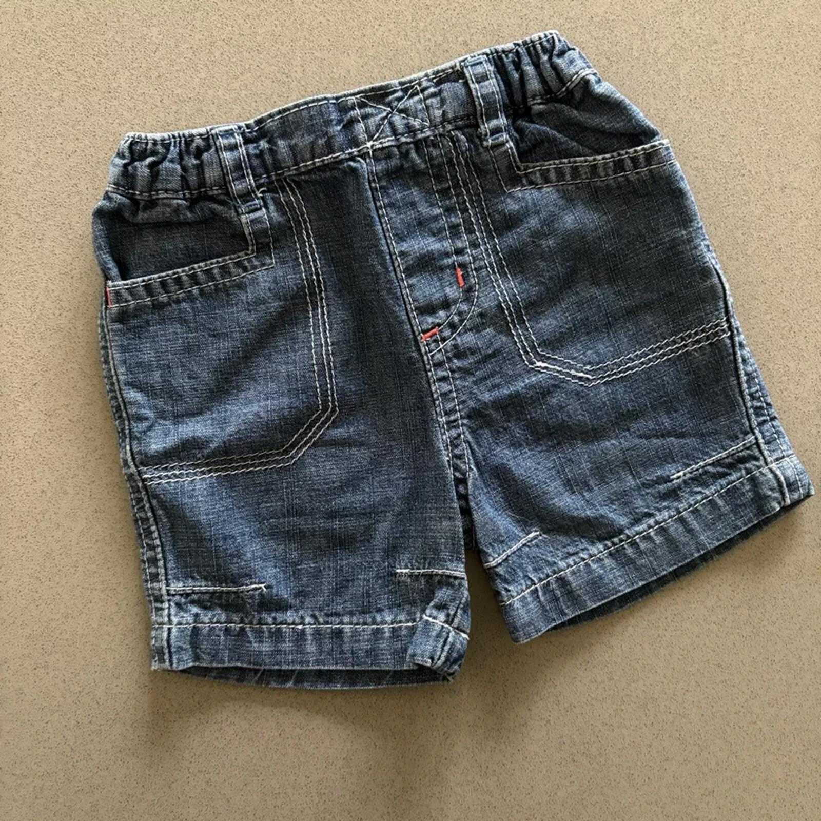 Baby Boy 0-3 months M&Co Blue Denim Shorts with elasticated waist (35 30)