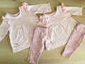 Baby Girl 1 month 4.5 Kg Nutmeg TWIN 2 Identical Tunic  Outfits  (34 34)