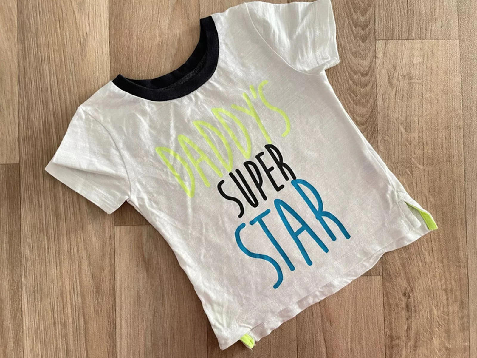 Baby Boy 9-12 months Primark Daddy's Super Star Short Sleeve T-shirt (16 29)