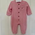 Baby Girl 3-6 months Matalan Pink Ribbed Romper with Buttons (56 20)