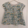 Baby girl 3-6 Months Next Blue Floral Short Sleeve Top (42 27)