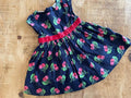 Baby Girl 6-12 months GAP Blue Red Cherry Short Sleeve Cotton Dress