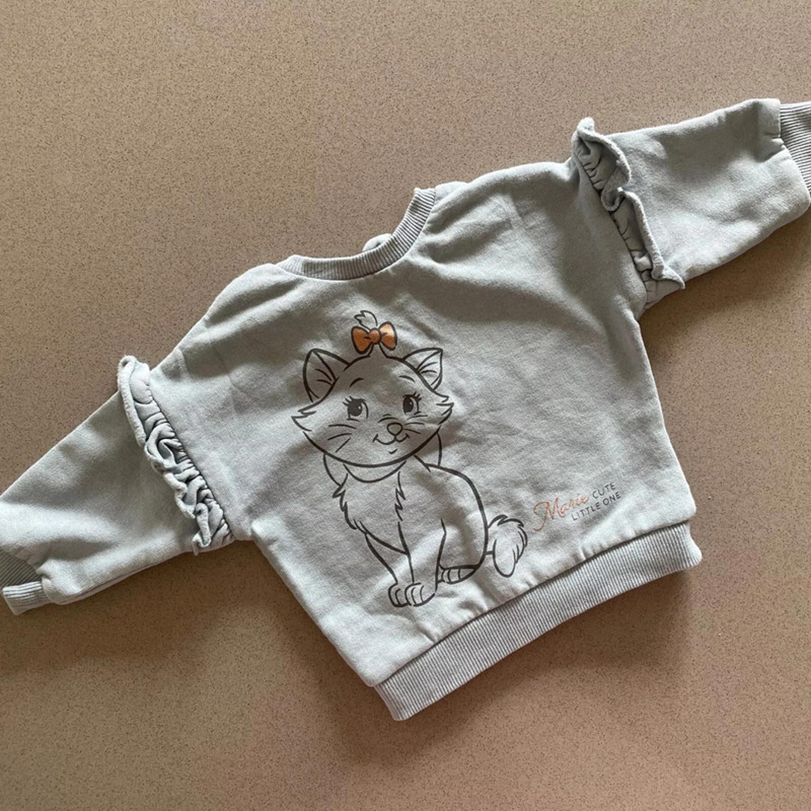 Baby Girl 0-3 months Disney George Aristocats Marie Blue Sweatshirt  (29 31)