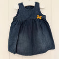 Baby Girl 6-9 months Marks and Spencer Blue Denim Sleeveless Dress (45 19)