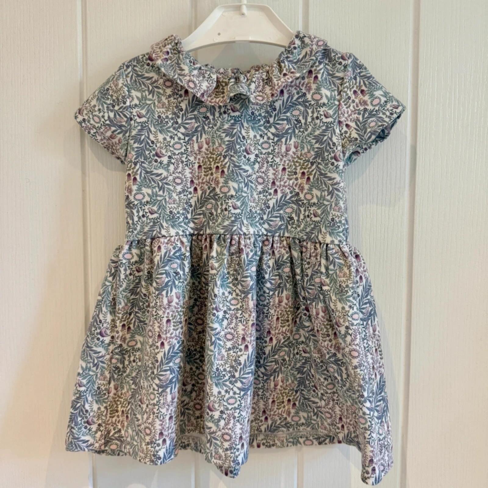 Baby Girl 6-9 months Next Collared Short Sleeve Floral Dress (34 21)