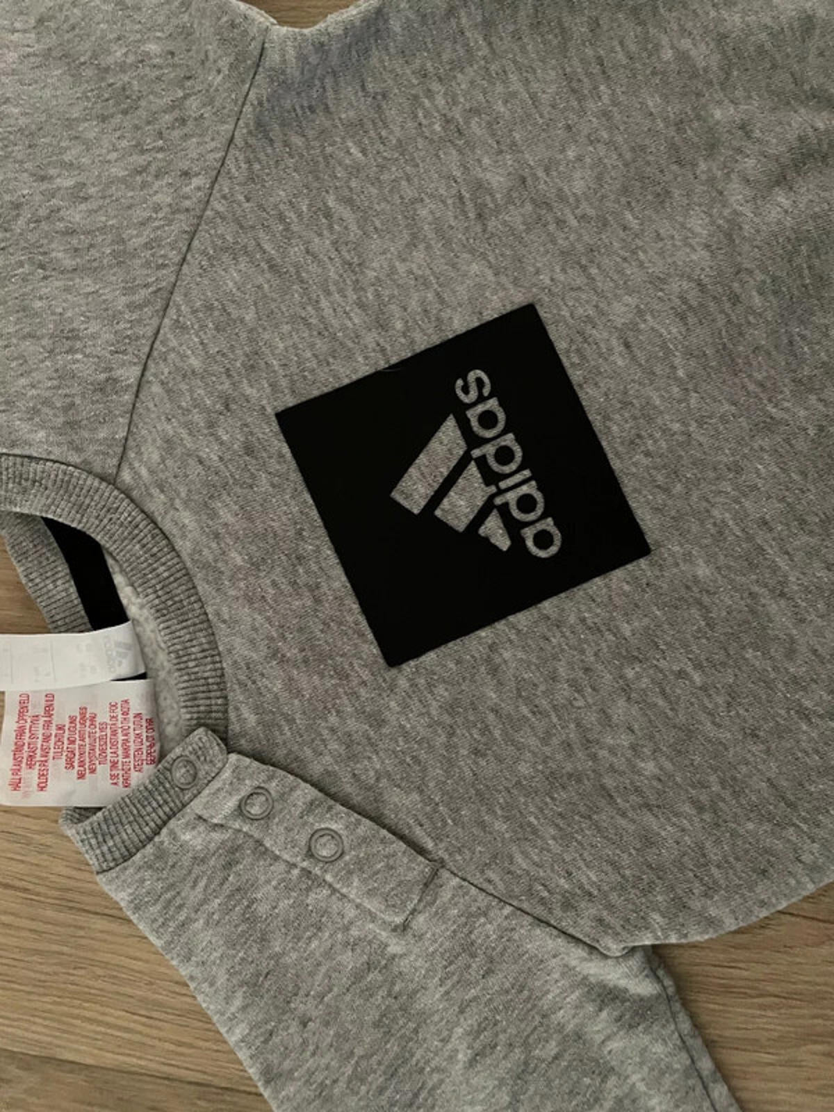 Baby Boy 6-9 months Adidas Grey Branded Sweatshirt Pullover (45 20)