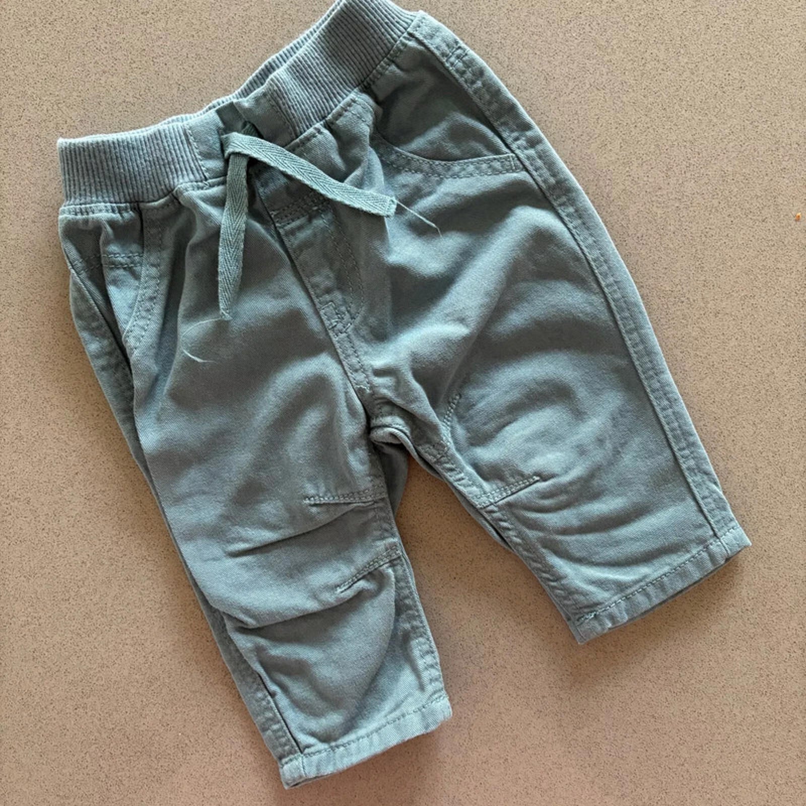 Baby Boy 0-3 months George Teal  Cotton Twill Trousers Comfort Fit Waist (16 08)