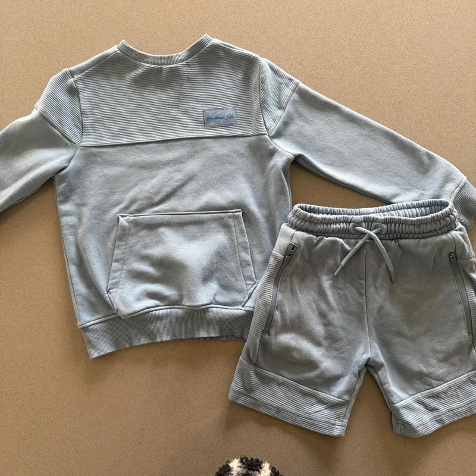 Boy age 6-7 years George Light Blue Sweatshirt & Shorts Outfit (59 07)