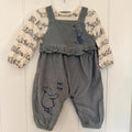 3-6 months George Grey Corduroy Winnie The Pooh Dungaree Set (30 04)